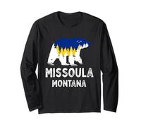 Retro Missoula Montana Grizzly Bear MT Vacation Long Sleeve T-Shirt
