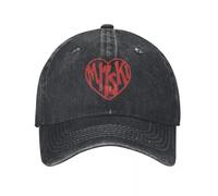 Retro Mitski The Love Red Hearth Baseball Cap Unisex Style Distressed Denim Headwear Romantic Music Outdoor Summer Gift Hats Cap Cotton，for All Seasons