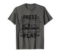 Retro Mixtape Vol 1 Cassette Press Play Graphic T-Shirt