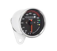 Retro Modern Motorcycle Gauge With LED Backlight Motorcycle Tachometer Steel & Glass Speed Meter For Bikes Fit Bike Gauge
