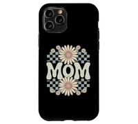 Retro Mom Daisy Flowers Checkered Aesthetic 70s Vibes Mother Case for iPhone 11 Pro