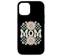 Retro Mom Daisy Flowers Checkered Aesthetic 70s Vibes Mother Case for iPhone 12/12 Pro