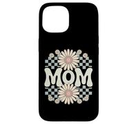 Retro Mom Daisy Flowers Checkered Aesthetic 70s Vibes Mother Case for iPhone 15