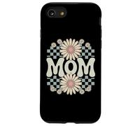 Retro Mom Daisy Flowers Checkered Aesthetic 70s Vibes Mother Case for iPhone SE (2020) / 7/8