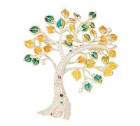 Retro Money Tree Brooch with Rhinestones for Women for Any Occasion Symbolic Gift Jewelry