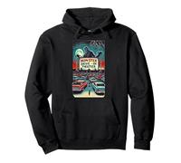 Retro Monster Horror Drive-In Halloween Design Pullover Hoodie