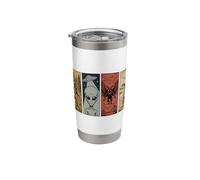 Retro Monster Loch Ness Mothman Bigfoot Alien Funny Cryptid Stainless Steel Insulated Tumbler