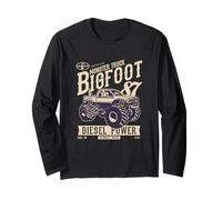 Retro Monster Truck Diesel Power Off-Road Gift Long Sleeve T-Shirt