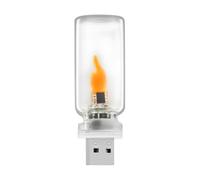 Retro Mood Lamp - Mini USB Vintage Glass | Flameless LED Car Ambient Light | Decorative Glow Night Lighting for Bedroom Holiday Camping Vehicle Automotive Indoor Outdoor