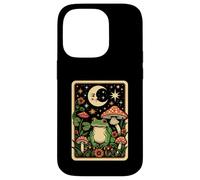 Retro Moon Frog Tarot Card Mushroom Aesthic Cottagecore Case for iPhone 14 Pro