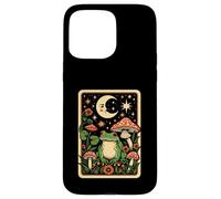 Retro Moon Frog Tarot Card Mushroom Aesthic Cottagecore Case for iPhone 15 Pro Max