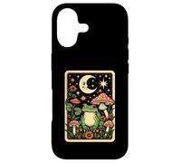 Retro Moon Frog Tarot Card Mushroom Aesthic Cottagecore Case for iPhone 17