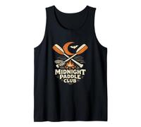 Retro Moonlit Paddle Campfire Halloween Tank Top