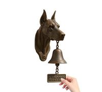 Retro-Mops-Türbell-Robust Cast Iron Bell, Classic Vintage Dinnerbell | Mopop Decorations with Wall Bracket, Charming Metal Bell for the Entrance Yard Balcony or Garden House