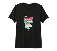 Retro Motel Sign Girls Trip Vacation Mid Century Premium T-Shirt