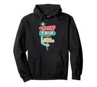 Retro Motel Sign Girls Trip Vacation Mid Century Pullover Hoodie