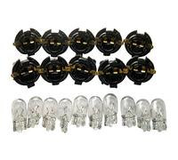 Retro-Motive #1565 5/8" Dash Bulb Sockets with #194 Bulbs Fits GM Ford & Mopar (10 Piece Each)