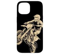 Retro Motocross Dirt Bike Rider Case for iPhone 15