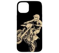Retro Motocross Dirt Bike Rider Case for iPhone 15 Plus