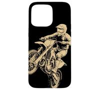 Retro Motocross Dirt Bike Rider Case for iPhone 15 Pro Max