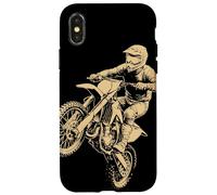 Retro Motocross Dirt Bike Rider Case for iPhone X/XS