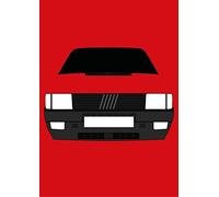 Retro Motor Company Fiat Uno MK1 Turbo Greeting Card