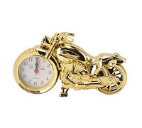 Retro Motorcycle Alarm Clock, Vintage Desk Motorcycle Clock Mini Motorcycle Alarm Clock Classic Motorbike Alarm Clock Desk Shelf Clock for Living Room Car Bedroom Office (168D Gold, Single Color)