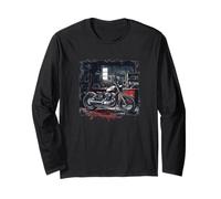 Retro Motorcycle Garage Costume for Bikes Lovers Long Sleeve T-Shirt