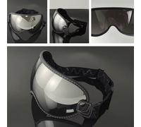 Retro Motorcycle Goggles Bubble Visor outside Riding UV Protection Windshield Co