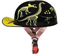 Retro Motorcycle Half Helmet, Baseball Cap Open Face Motorbike Helmet, DOT/ECE Certification Adult Men Women Helmet, with Quick Release Buckle, for Bicycle Cruiser Scooter M~XL 15,XXL