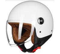 Retro Motorcycle Half Helmet, German Style Half Face Helmets for Men Women, Motorcycle Open Face Helmets DOT Approved, Skull Cap Helmets with clear lens for Cruiser Moped Scooter 4,XL=61-62cm