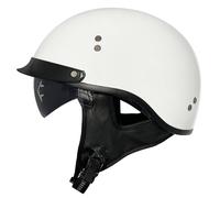 Retro Motorcycle Half Helmet Portable Motorbike Helmets with Visor Vintage Open Face Scooter Helmets ECEDOT Approved Quick-Release Buckle for Adult Men Women Four Seasons G,XXL:63-64CM