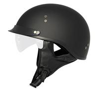 Retro Motorcycle Half Helmet Portable Motorbike Helmets with Visor Vintage Open Face Scooter Helmets ECEDOT Approved Quick-Release Buckle for Adult Men Women Four Seasons L,XL:61-62CM