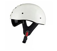 Retro Motorcycle Half Helmet with Visor Vintage Motorbike Open Face Helmets ECEDOT Approved Multiple Ventilation Holes Comfortable and Refreshing Helmet for Adults Men Women M,L:59-60CM