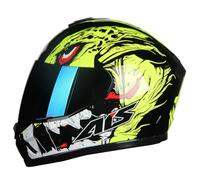 Retro Motorcycle Helmet for MenWomen with Dual Sun Visors StreetHighway Scooter Helmets Suitable for Commuting Cruising Yellow XL/61-62cm