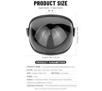 Retro motorcycle helmet visor lens with bubble goggles(Red)