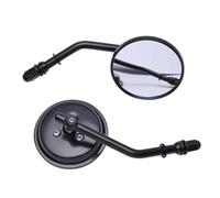 Retro Motorcycle Rearview Mirror Round Side Mirror For Harley Dyna Bobber Chopper Sportster Old School Touring Handlebar Mirror(Black)