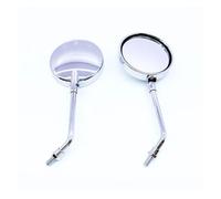 Retro Motorcycle Rearview Mirrors 8/10MM ABS Side Mirror Compatible WithGSR 600 750 XSR 700 900(Chrome-long pole)