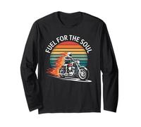 Retro Motorcycle Riding Adventure Fuel for The Soul Long Sleeve T-Shirt