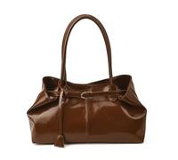 Retro Motorcycle Styles Shoulder Bag Spacious and Lightweight Underarm PU Commuting Handbag for Work or Travel Top Handle