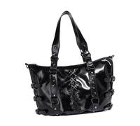 Retro Motorcycle Styles Underarm Bag Spacious PU Leather Punk Rivets Bandage Large Capacity Shoulder Handabg For Women Casual Underarm Bag