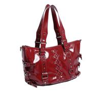 Retro Motorcycle Styles Underarm Bag Spacious PU Leather Punk Rivets Bandage Large Capacity Shoulder Handabg For Women Casual Underarm Bag