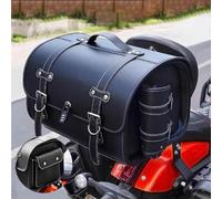 Retro motorcycle top box, thickened waterproof universal trunk travel trunk with safety combination lock and carrying handle, motorcycle helmet storage suitcase, fashionable appearance ( Color : Noir