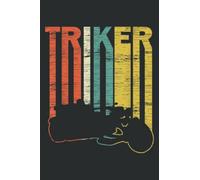 Retro Motorcycle Trike Motortrike Three Wheeler Biker Gift Graphic: Blank Lined Notebook Journal with 6x9 inches, 100 Page