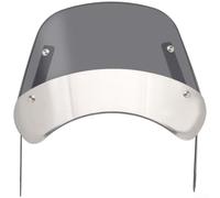 Retro Motorcycle Windshield Cover Made From Abs Material With Iron Brackets For Fitment On Bikes And Electric Vehicles Effective Wind Sand Debris Protection In Black Gray Or Clear(Gray)