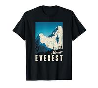 Retro Mount Everest Climbing Travel Poster Gift T-Shirt