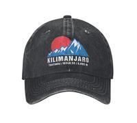 Retro Mount Kilimanjaro Mountains Baseball Caps Vintage Distressed Washed Africa Sun Cap Men Women Outdoor All Seasons Soft Hat Cotton,for All Seasons