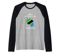 Retro Mount Kilimanjaro Tanzania Distressed Tanzania Flag Raglan Baseball Tee
