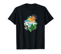 Retro Mountain Bike Nature Scene Downhill MTB Cyclist T-Shirt