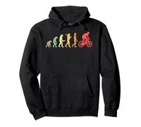 Retro Mountain Biking Evolution Gift For Mountain Bikers Pullover Hoodie